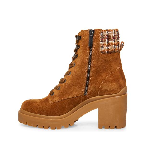 Steve Madden Jaydin-f Semsket Skinn Ankelstøvletter Dame Brune | SM-684ZI