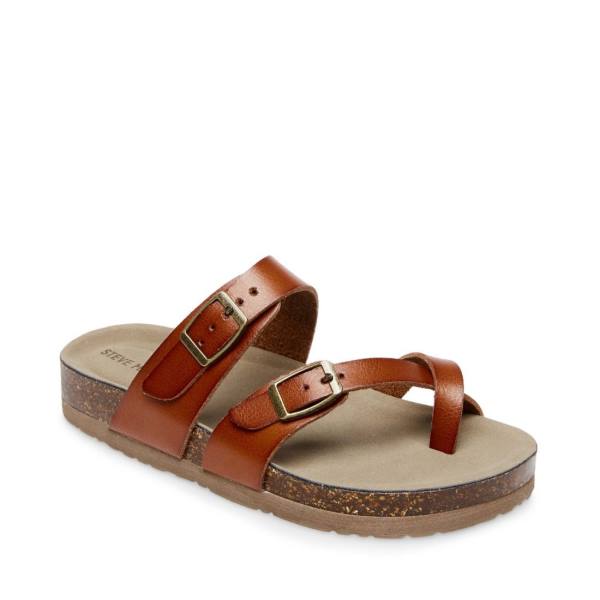 Steve Madden Jbeached Cognac Sandaler Barn Brune | SM-081BO