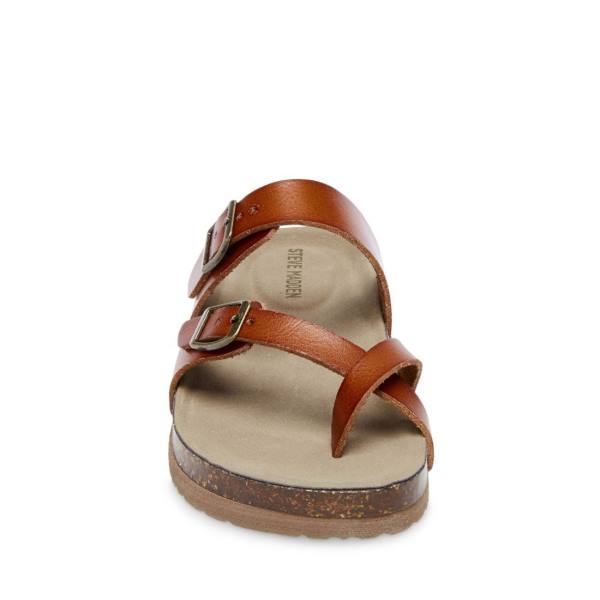 Steve Madden Jbeached Cognac Sandaler Barn Brune | SM-081BO