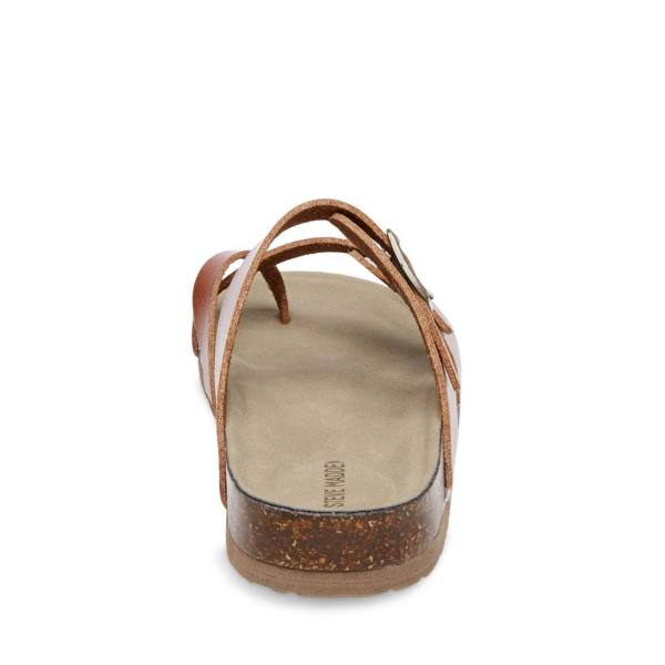 Steve Madden Jbeached Cognac Sandaler Barn Brune | SM-081BO