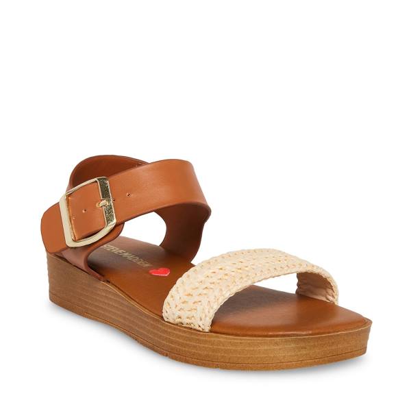 Steve Madden Jdestind Raffia Sandaler Barn Brune | SM-156DC