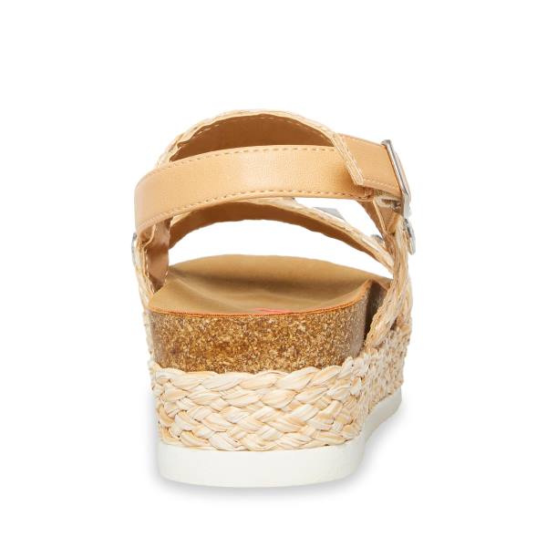 Steve Madden Jgemston Raffia Sandaler Barn Brune | SM-246XL