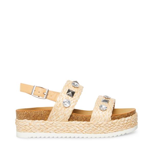 Steve Madden Jgemston Raffia Sandaler Barn Brune | SM-246XL