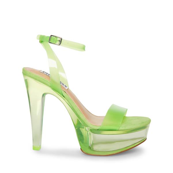 Steve Madden Julien Lime Heel Høye Hæler Dame Lyse Grønn | SM-358KP