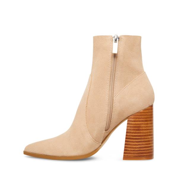 Steve Madden Julina Taupe Semsket Skinn Ankelstøvletter Dame Grå Brune | SM-321LY