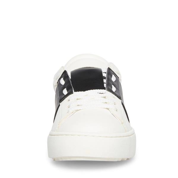 Steve Madden Keaton Joggesko Dame Hvite Svarte | SM-251CN