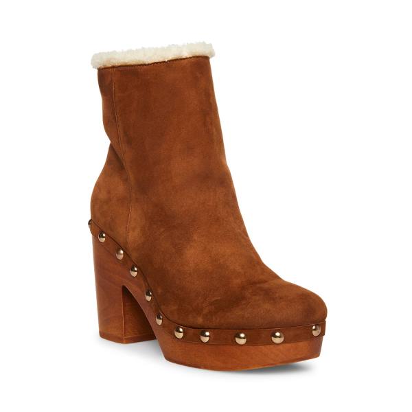 Steve Madden Kent Chestnut Semsket Skinn Ankelstøvletter Dame Brune | SM-870XL