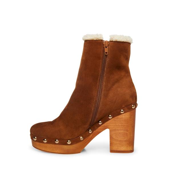 Steve Madden Kent Chestnut Semsket Skinn Ankelstøvletter Dame Brune | SM-870XL