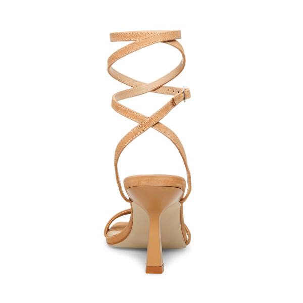 Steve Madden Kyrah Camel Nubuck Heel Høye Hæler Dame Brune | SM-709GJ