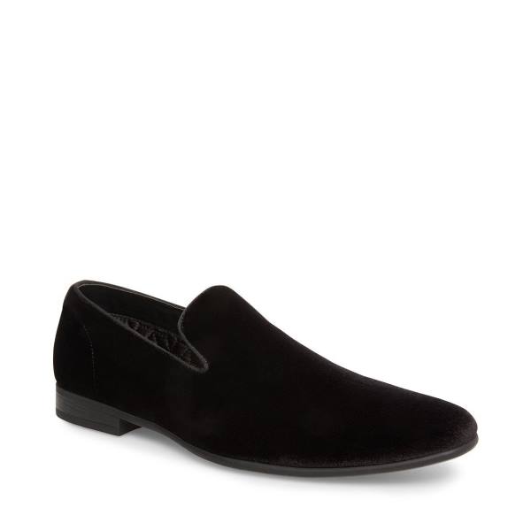 Steve Madden Laight Velvet Loafers Herre Svarte | SM-396EB