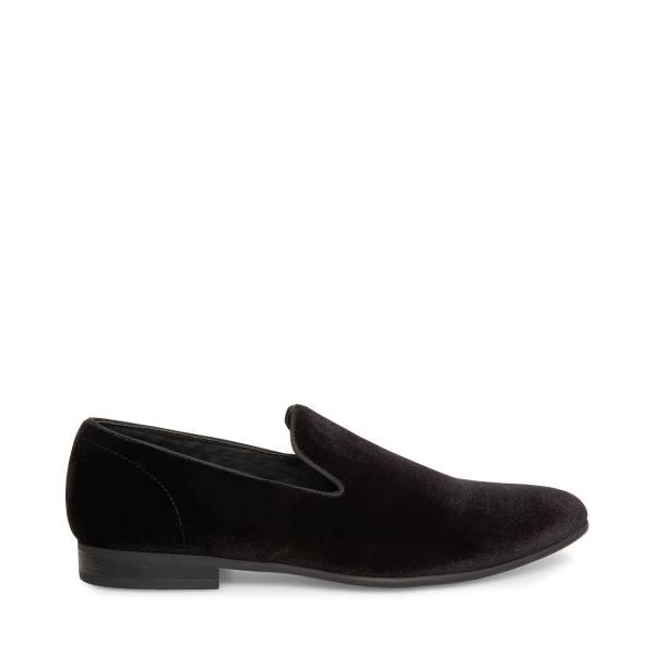 Steve Madden Laight Velvet Loafers Herre Svarte | SM-396EB