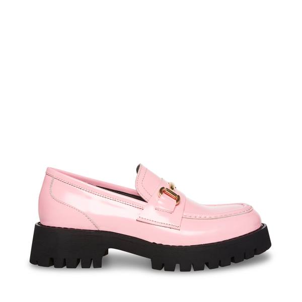 Steve Madden Lando Lær Loafers Dame Rosa | SM-275QK