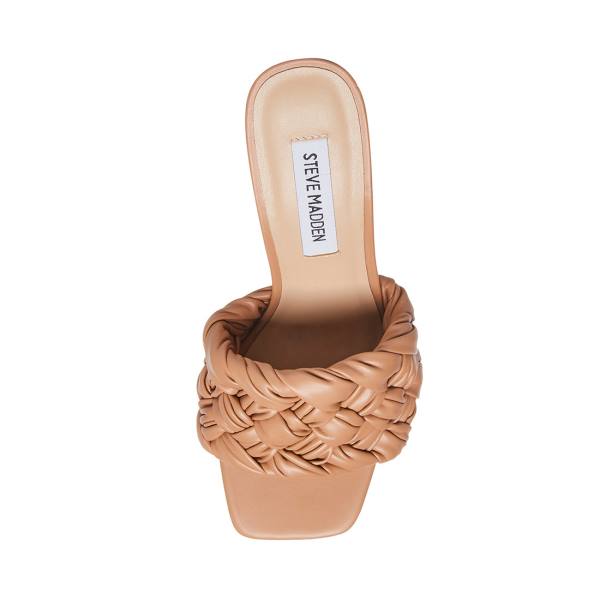 Steve Madden Leilani Tan Heel Høye Hæler Dame Beige | SM-214RS