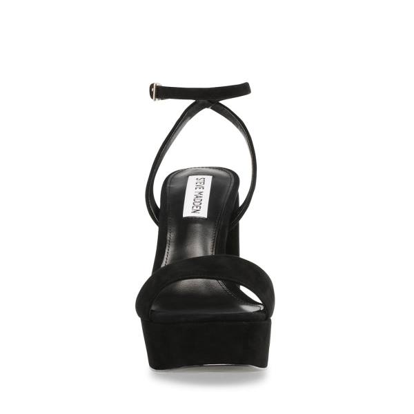 Steve Madden Lessa Semsket Skinn Heel Høye Hæler Dame Svarte | SM-254OC