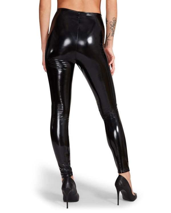 Steve Madden Liquid Vinyl Leggings Dame Svarte | SM-218YT