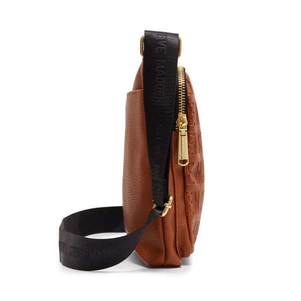 Steve Madden Logo Crossbody Cognac Skulderveske Dame Brune | SM-801AM