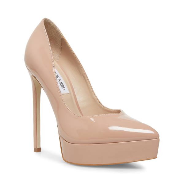 Steve Madden Luxury Blush Patent Heel Høye Hæler Dame Mørke Rosa | SM-891XU