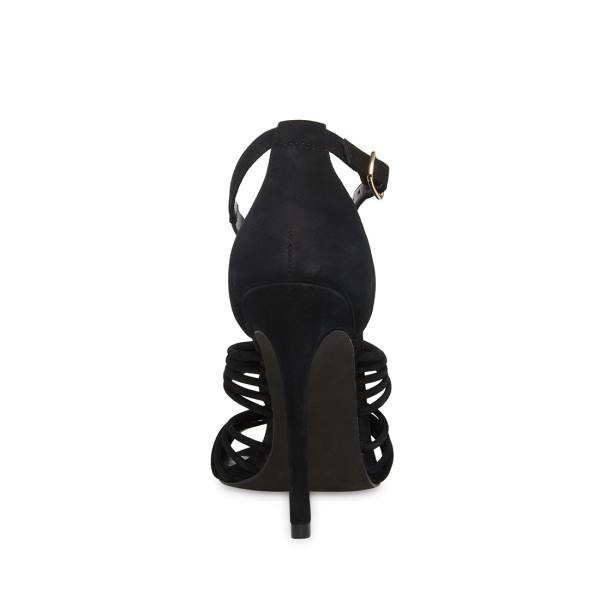 Steve Madden Lydia Nubuck Heel Høye Hæler Dame Svarte | SM-305BL