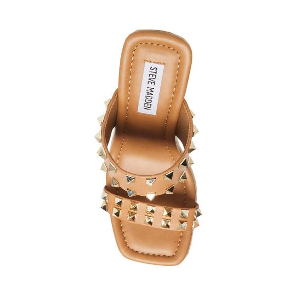 Steve Madden Mackie-s Tan Sandaler Dame Brune Multicolor | SM-918DW