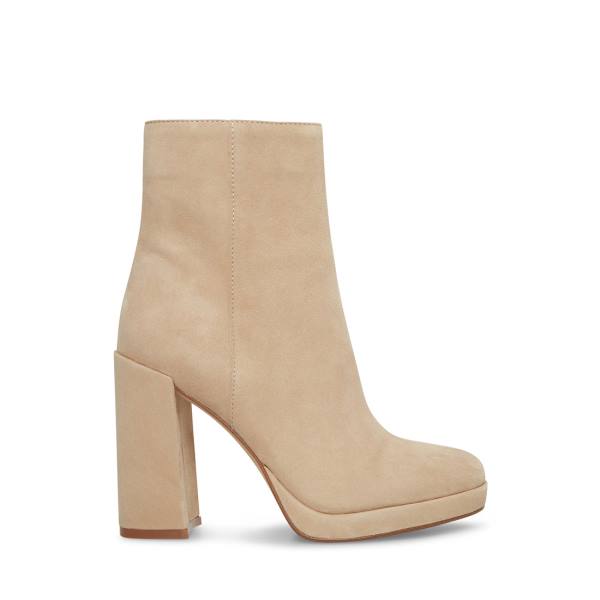 Steve Madden Main Sand Semsket Skinn Ankelstøvletter Dame Brune | SM-830FR