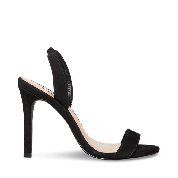 Steve Madden Marbella Nubuck Heel Høye Hæler Dame Svarte | SM-623XT