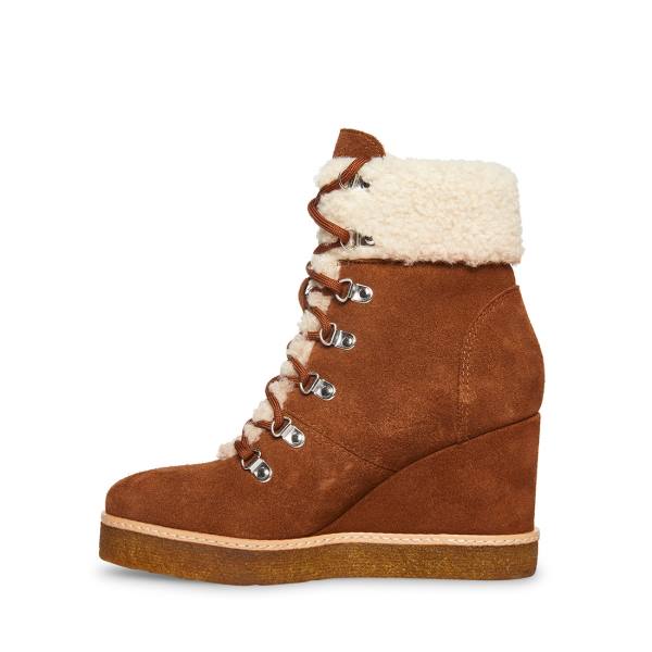 Steve Madden Marcel Cognac Semsket Skinn Ankelstøvletter Dame Brune | SM-640OL