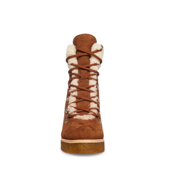 Steve Madden Marcel Cognac Semsket Skinn Ankelstøvletter Dame Brune | SM-640OL