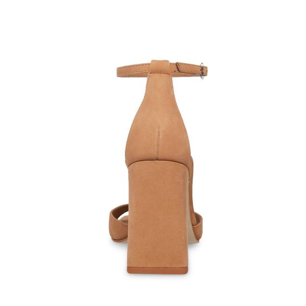 Steve Madden Margot Camel Nubuck Heel Høye Hæler Dame Brune | SM-653RO