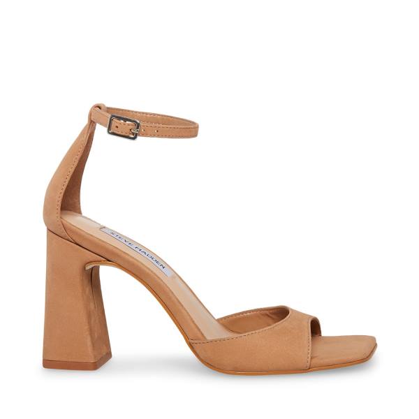 Steve Madden Margot Camel Nubuck Heel Høye Hæler Dame Brune | SM-653RO