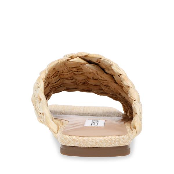 Steve Madden Marina Natural Raffia Sandaler Dame Beige | SM-572GX