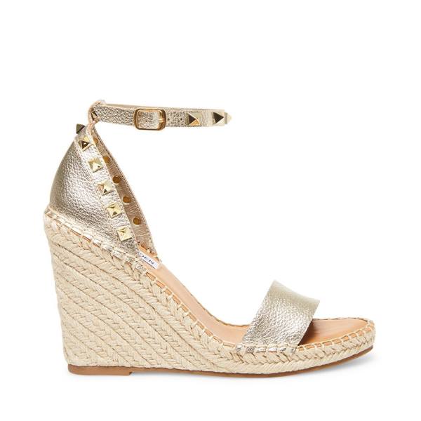 Steve Madden Mckenna Lær Sandaler Dame Gull | SM-516QI