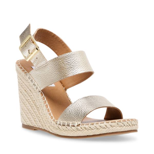 Steve Madden Meridian Lær Sandaler Dame Gull | SM-263NX