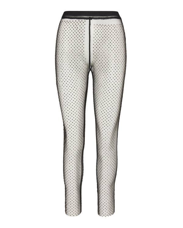 Steve Madden Mesh Rhinestone Pants Bukser Dame Svarte | SM-051SA