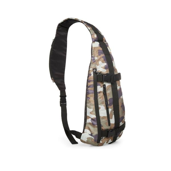 Steve Madden Multi-pocket Sling Camo Skulderveske Dame Svarte | SM-048XR