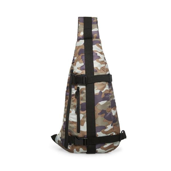 Steve Madden Multi-pocket Sling Camo Skulderveske Dame Svarte | SM-048XR