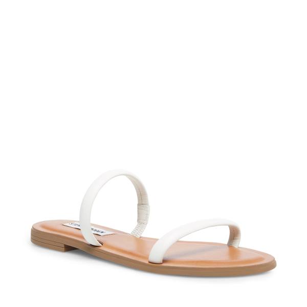 Steve Madden Myla Lær Sandaler Dame Hvite | SM-923QS