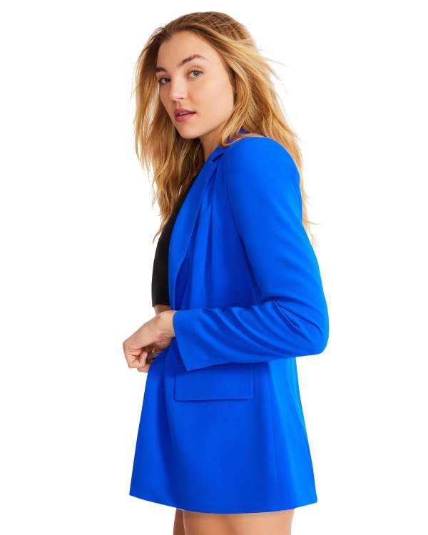 Steve Madden Neon Blazer Jakke Dame Blå | SM-678WG