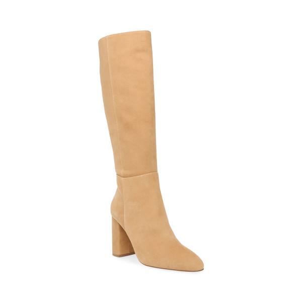 Steve Madden Ninny Camel Semsket Skinn Støvler Dame Brune | SM-843RC