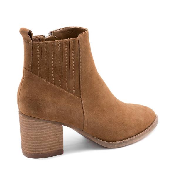 Steve Madden Noa Vanntette Camel Semsket Skinn Ankelstøvletter Dame Brune | SM-694OC