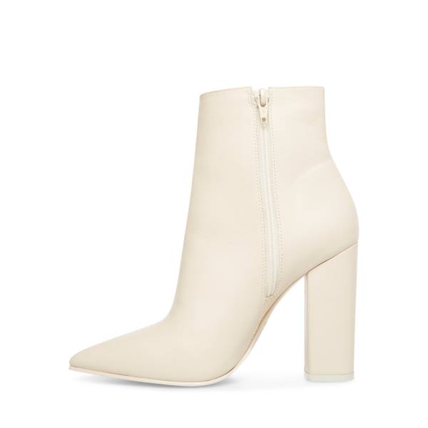 Steve Madden Noticed Bone Lær Ankelstøvletter Dame Beige | SM-692CF