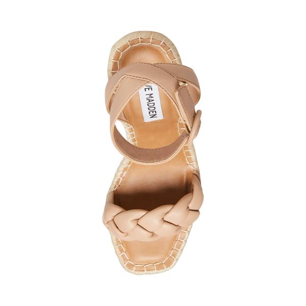 Steve Madden Novah Tan Sandaler Dame Brune | SM-085ST