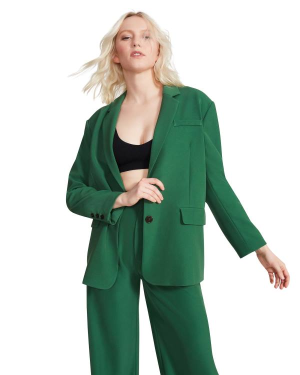 Steve Madden Oversized Blazer Jakke Dame Grønn | SM-539YT