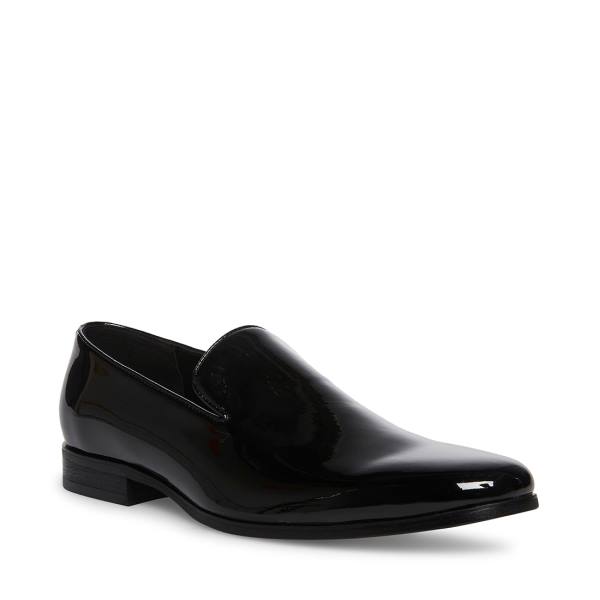 Steve Madden Parigi Patent Loafers Herre Svarte | SM-473KT