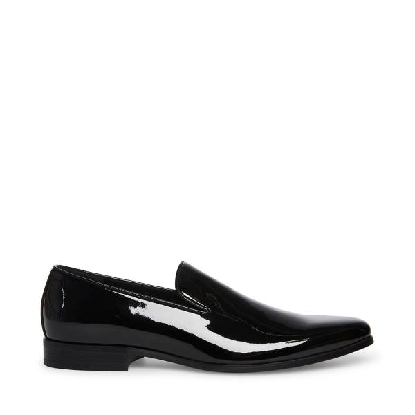 Steve Madden Parigi Patent Loafers Herre Svarte | SM-473KT