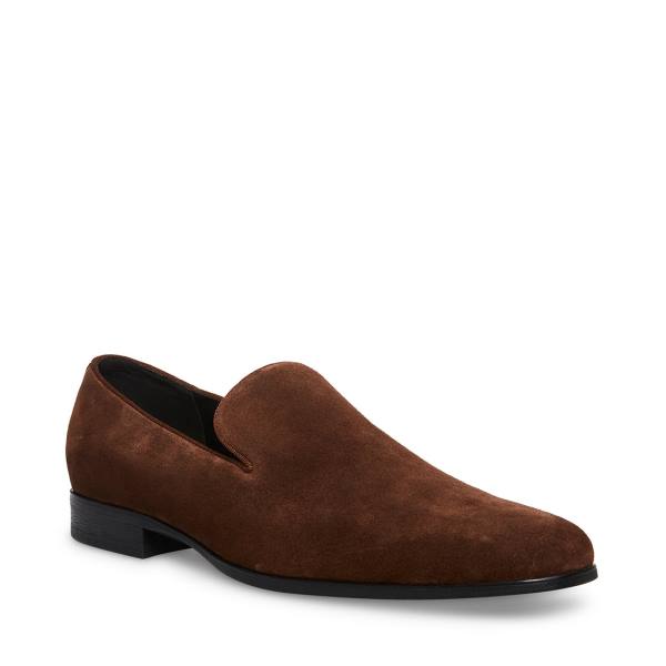 Steve Madden Parigi Semsket Skinn Loafers Herre Brune | SM-689SA