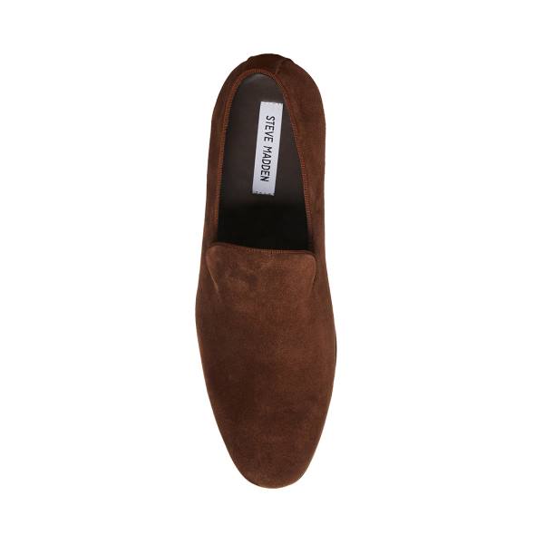 Steve Madden Parigi Semsket Skinn Loafers Herre Brune | SM-689SA