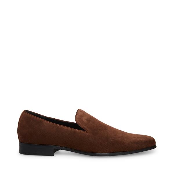 Steve Madden Parigi Semsket Skinn Loafers Herre Brune | SM-689SA