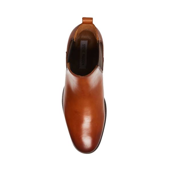 Steve Madden Paterson Tan Lær Støvler Herre Brune | SM-574PY