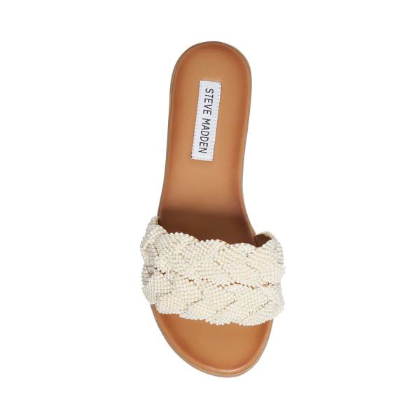 Steve Madden Phraya Sandaler Dame Hvite | SM-140HI