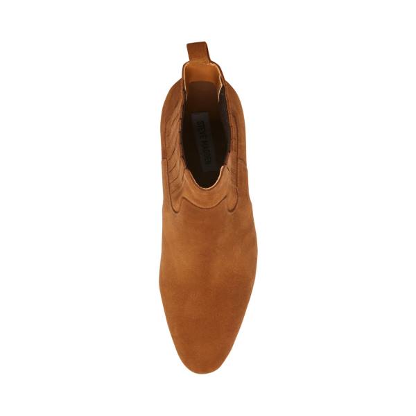 Steve Madden Pierre Tan Semsket Skinn Støvler Herre Brune | SM-410WI